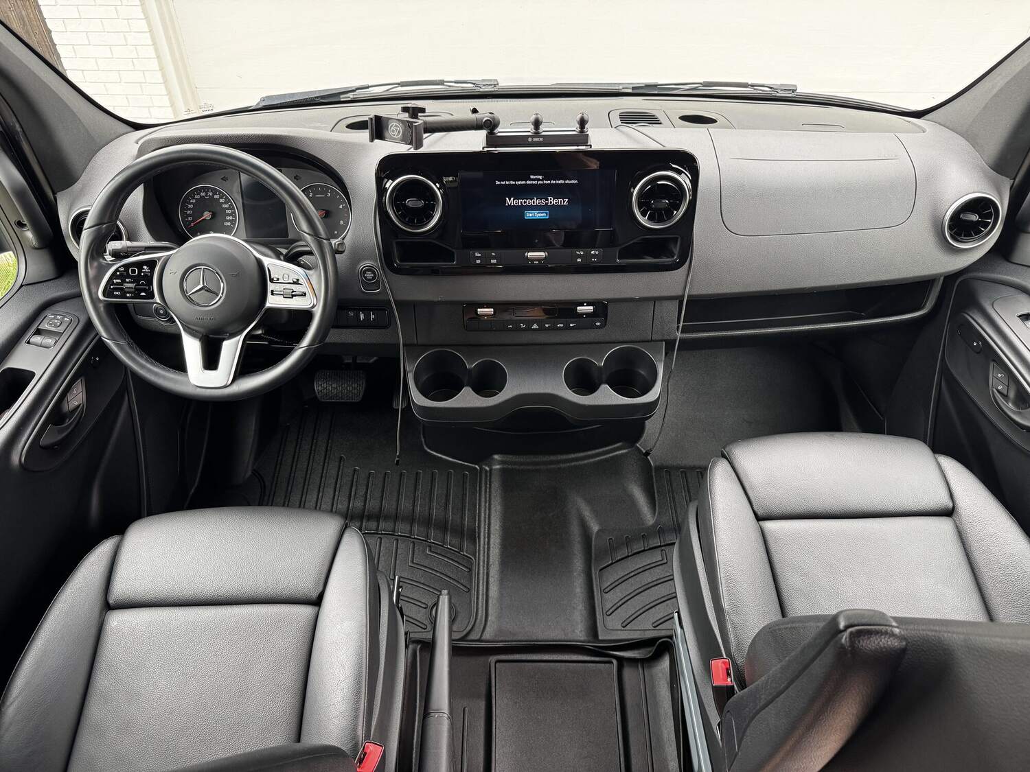 Mercedes-Benz Sprinter cockpit with MBUX touchscreen and digital cluster